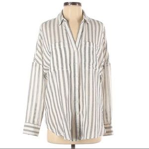 Flowy Striped Button down Blouse